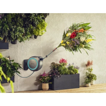 Gardena Wandslangenbox Roll Up 25 Meterincl. Tuinspuit 5 Gardena Wandslangenbox Roll Up 25 Meterincl. Tuinspuit - Afbeelding 5