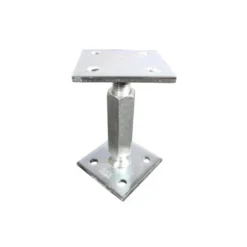 Verstelbare Paalhouder Klein Verzinkt 70x70 Mm X 70x70 Mm 110-180 Mm