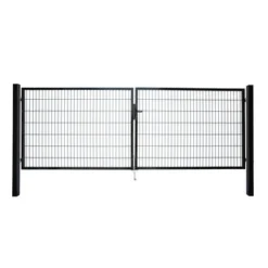 Dubbele Poort Roma/Milano Zwart 2x 180x200 Cm