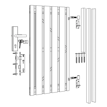 Poortpakket Grenen Hout Op Metalen Frame 4 Poortpakket Grenen Hout Op Metalen Frame - Afbeelding 4