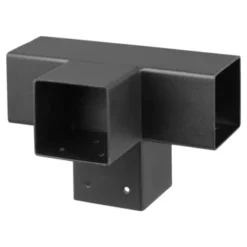 Paalverbinder Voor Pergola T-verbindingsstuk 4-kants 9x9 Cm Zwart