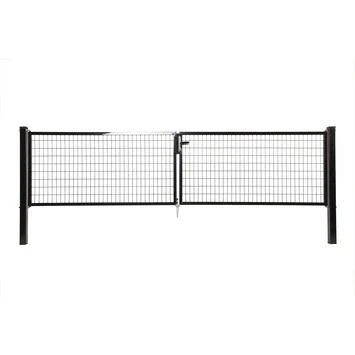 Dubbele Poort Napoli Ral 9005 Zwart 150x400 Cm 1 Dubbele Poort Napoli Ral 9005 Zwart 150x400 Cm